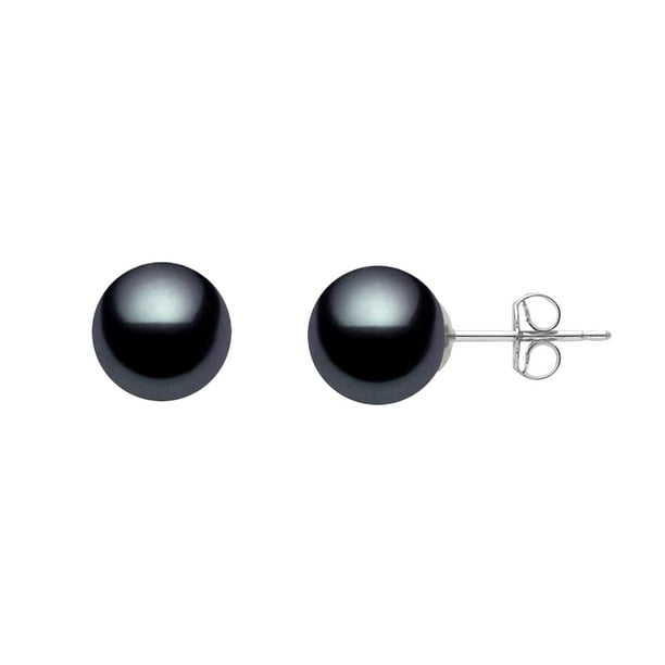 PremiumPearl 14k Yellow Gold AAAA Quality Black Green Japanese Akoya Cultured Pearl Diamond Pendant for Women PremiumPearl 14k Yellow Gold AAAA Quality Black Green Japanese Akoya Cultured Pearl Diamond Pendant for Women